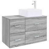 vidaXL Badkamermeubel Set 2 pcs Wit Bewerkt hout