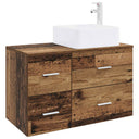 vidaXL Badkamermeubel Set 2 pcs Wit Bewerkt hout