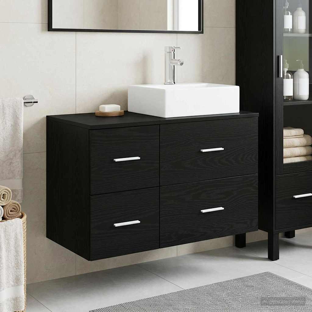 vidaXL Badkamermeubel Set 2 st Wit Bewerkt hout