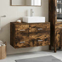 vidaXL Badkamermeubel Set 2 st Wit Bewerkt hout