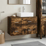 vidaXL Badkamermeubel Set 2 st Wit Bewerkt hout