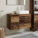 vidaXL Badkamermeubel Set 2 st Wit Bewerkt hout