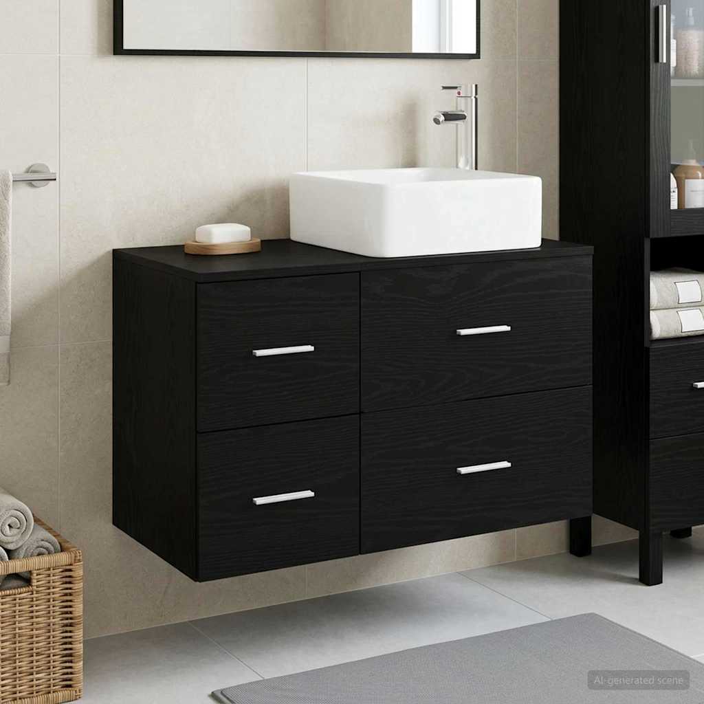 vidaXL Badkamermeubel Set 2 st Wit Bewerkt hout