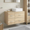 vidaXL Badkamermeubel Set 2 st Wit Bewerkt hout