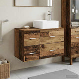 vidaXL Badkamermeubel Set 2 st Wit Bewerkt hout