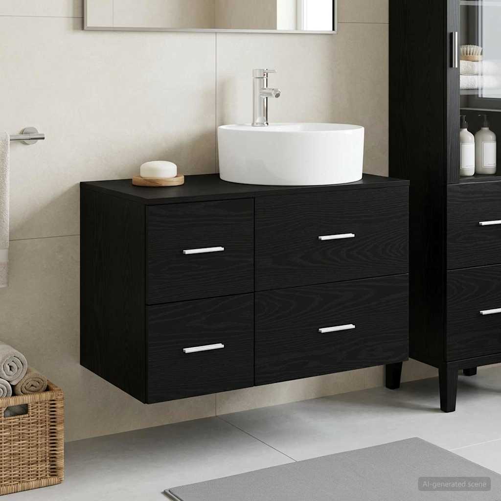 vidaXL Badkamermeubel Set 2 st Wit Bewerkt hout