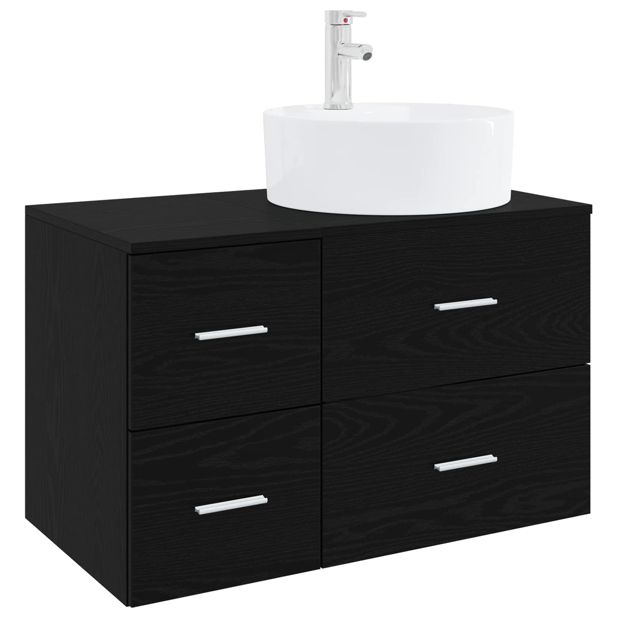vidaXL Badkamermeubel Set 2 st Wit Bewerkt hout