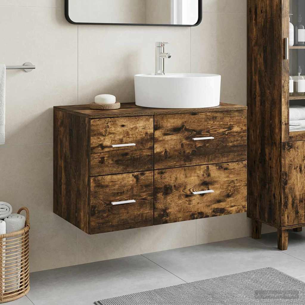 vidaXL Badkamermeubel Set 2 st Wit Bewerkt hout