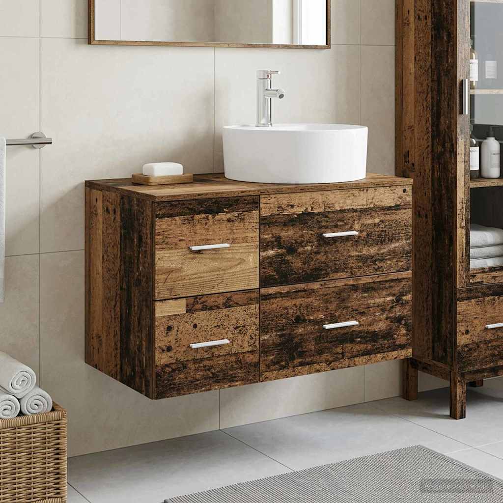 vidaXL Badkamermeubel Set 2 st Wit Bewerkt hout