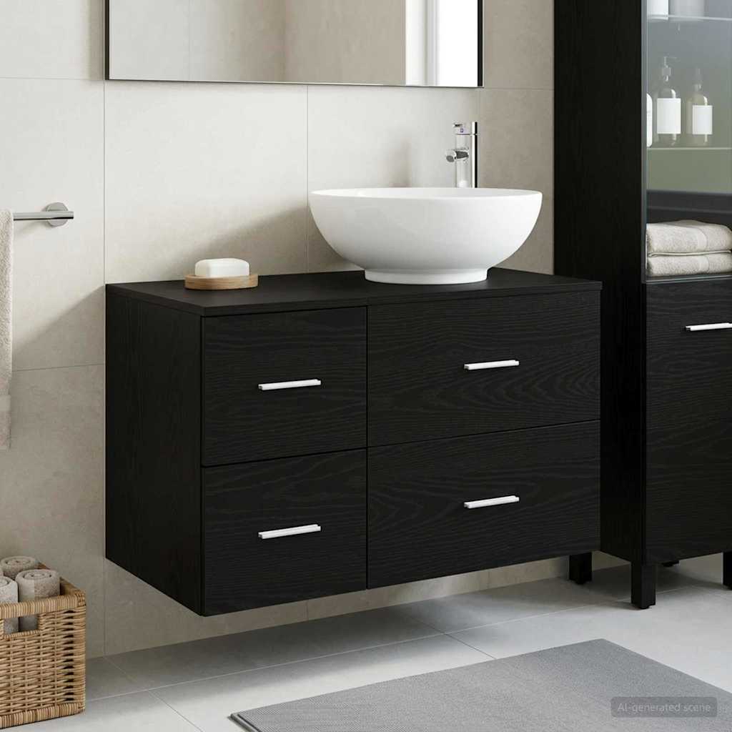 vidaXL Badkamermeubel Set 2 st Wit Bewerkt hout