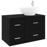 vidaXL Badkamermeubel Set 2 st Wit Bewerkt hout