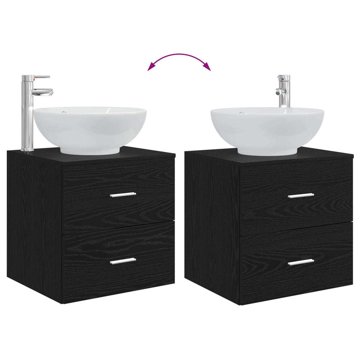vidaXL Badkamermeubel Set 2 st Wit Bewerkt hout