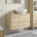vidaXL Badkamermeubel Set 2 st Wit Bewerkt hout