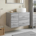 vidaXL Badkamermeubel Set 2 st Wit Bewerkt hout