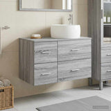 vidaXL Badkamermeubel Set 2 st Wit Bewerkt hout