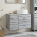 vidaXL Badkamermeubel Set 2 st Wit Bewerkt hout