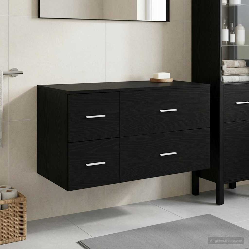vidaXL Badkamermeubel Set 2 st Wit Bewerkt hout