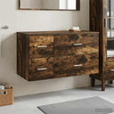 vidaXL Badkamermeubel Set 2 st Wit Bewerkt hout