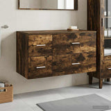 vidaXL Badkamermeubel Set 2 st Wit Bewerkt hout