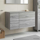 vidaXL Badkamermeubel Set 2 st Wit Bewerkt hout