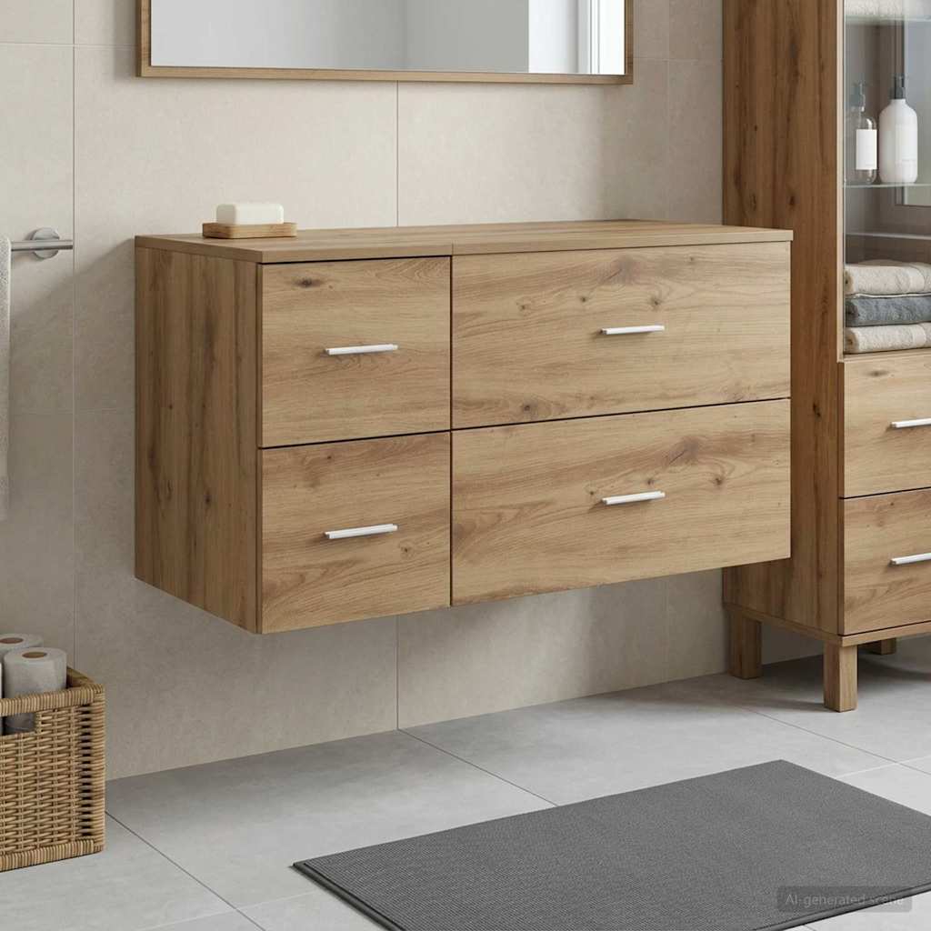 vidaXL Badkamermeubel Set 2 st Wit Bewerkt hout