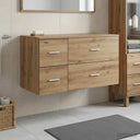 vidaXL Badkamermeubel Set 2 st Wit Bewerkt hout