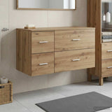 vidaXL Badkamermeubel Set 2 st Wit Bewerkt hout