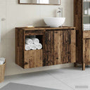 vidaXL Badkamermeubel Set 2 st Wit Bewerkt hout