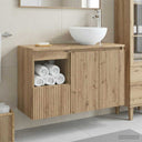 vidaXL Badkamermeubel Set 2 st Wit Bewerkt hout