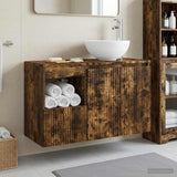 vidaXL Badkamermeubel Set 2 st Wit Bewerkt hout