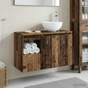 vidaXL Badkamermeubel Set 2 st Wit Bewerkt hout