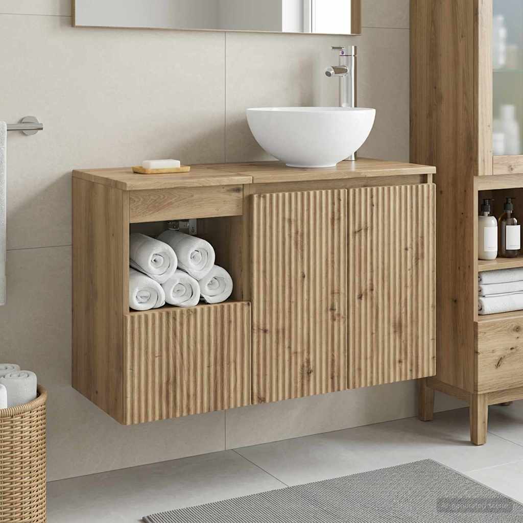 vidaXL Badkamermeubel Set 2 st Wit Bewerkt hout