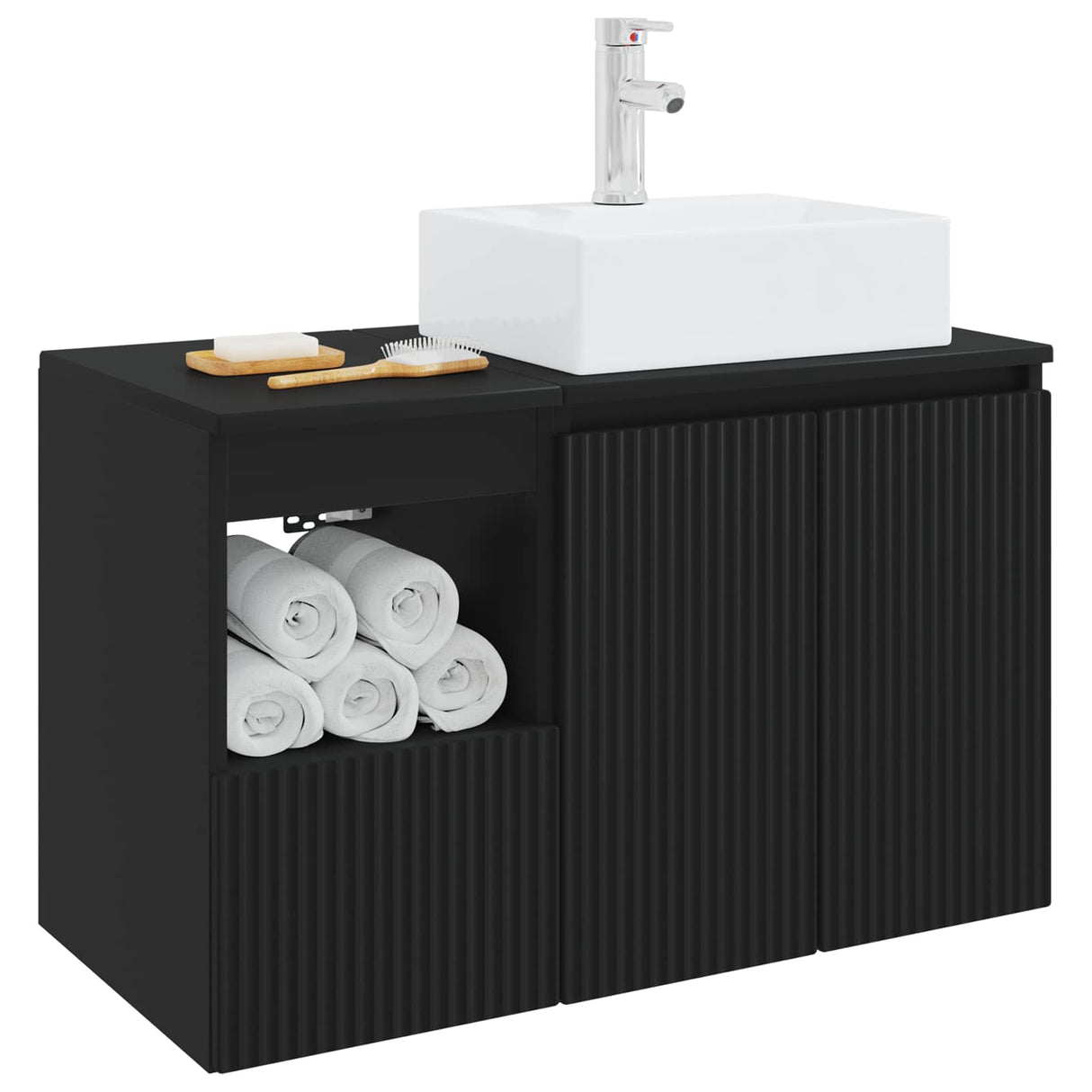 vidaXL Bathroom Furniture Set 2 pcs White Engineered Wood