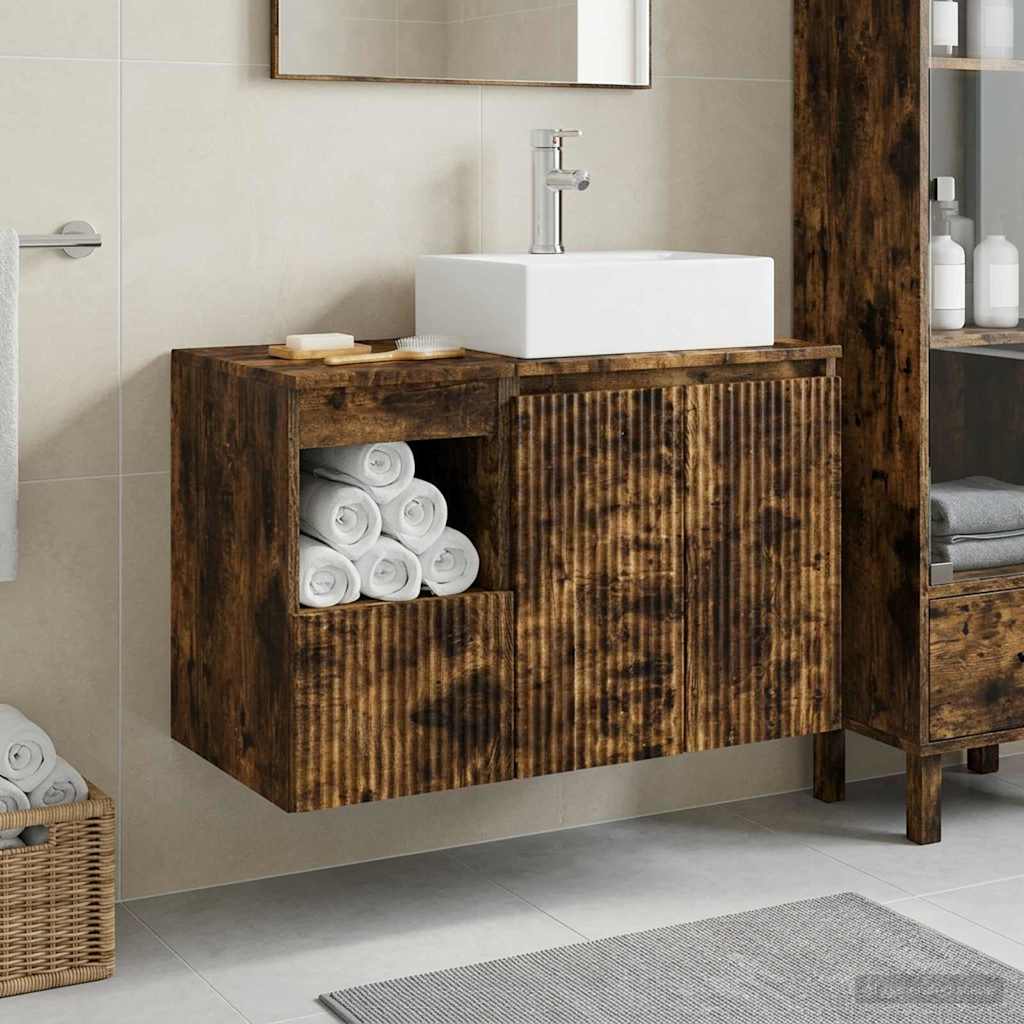 vidaXL Bathroom Furniture Set 2 pcs White Engineered Wood