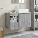 vidaXL Bathroom Furniture Set 2 pcs White Engineered Wood