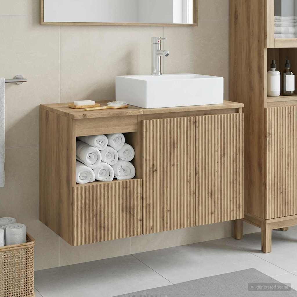 vidaXL Bathroom Furniture Set 2 pcs White Engineered Wood