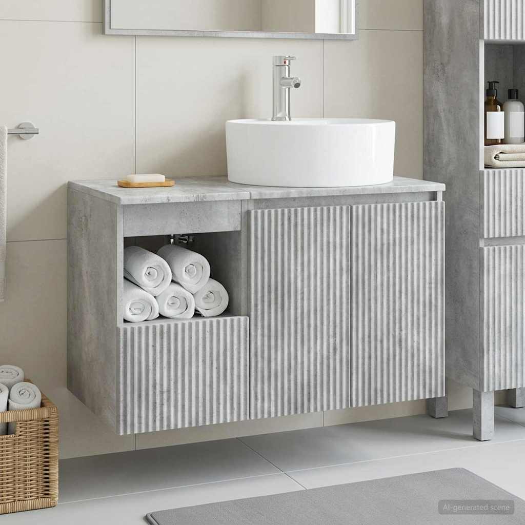 vidaXL Badkamermeubel Set 2 st Wit Bewerkt hout