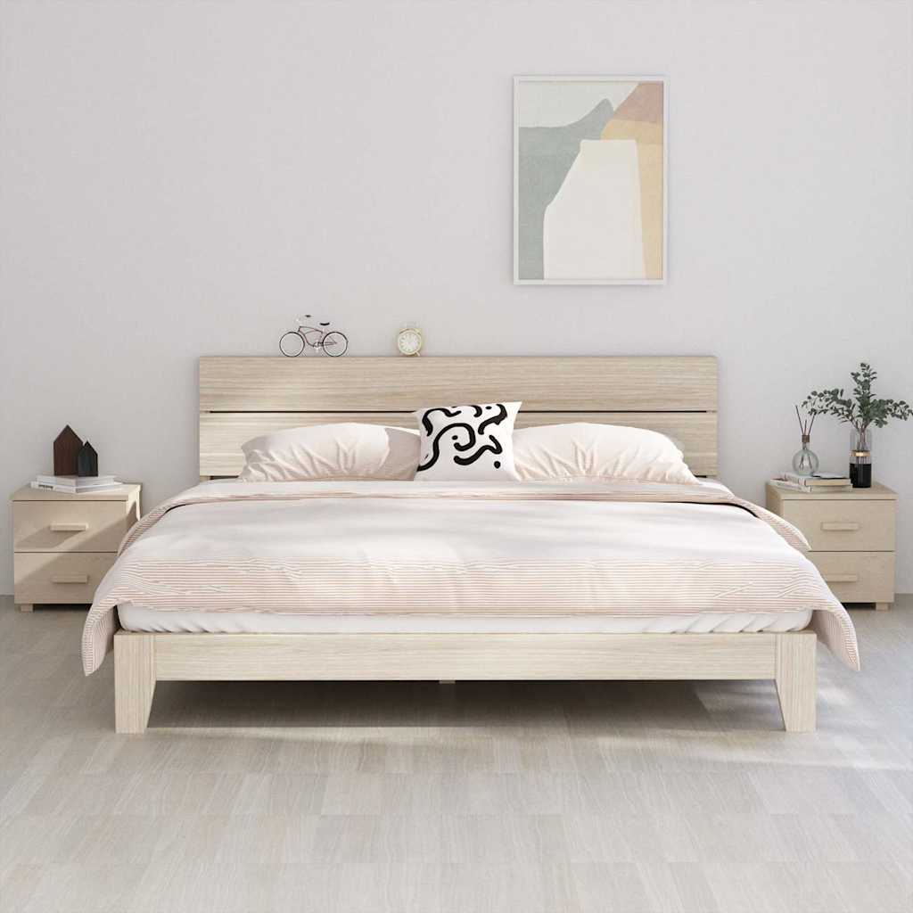 vidaXL Nachtkastje HAMAR 40x35x44,5 cm massief grenenhout honingbruin