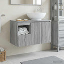 vidaXL Badkamermeubel Set 2 st Wit Bewerkt hout