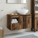 vidaXL Badkamermeubel Set 2 st Wit Bewerkt hout