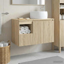 vidaXL Badkamermeubel Set 2 st Wit Bewerkt hout
