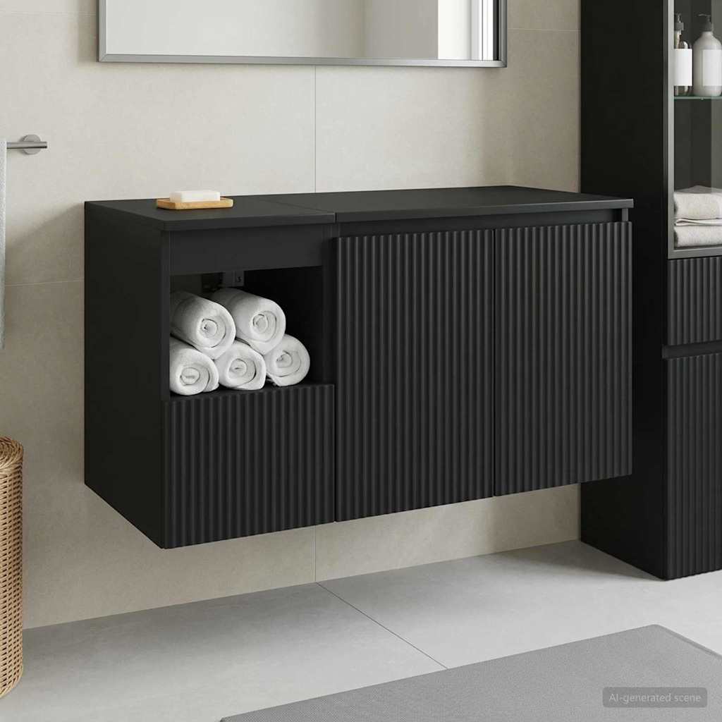 vidaXL Bathroom Cabinet Set 2 pcs White Engineered Wood