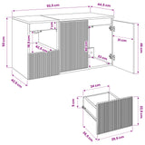 vidaXL Bathroom Cabinet Set 2 pcs White Engineered Wood
