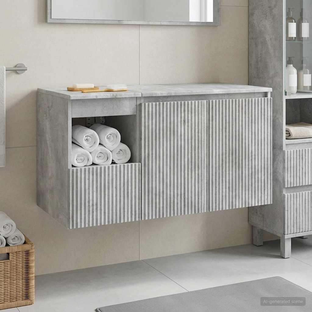 vidaXL Bathroom Cabinet Set 2 pcs White Engineered Wood