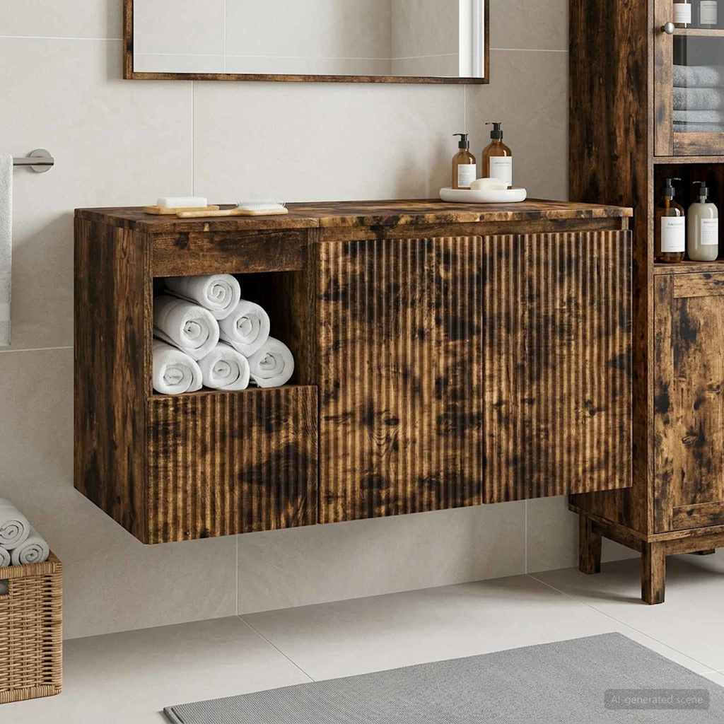 vidaXL Bathroom Cabinet Set 2 pcs White Engineered Wood