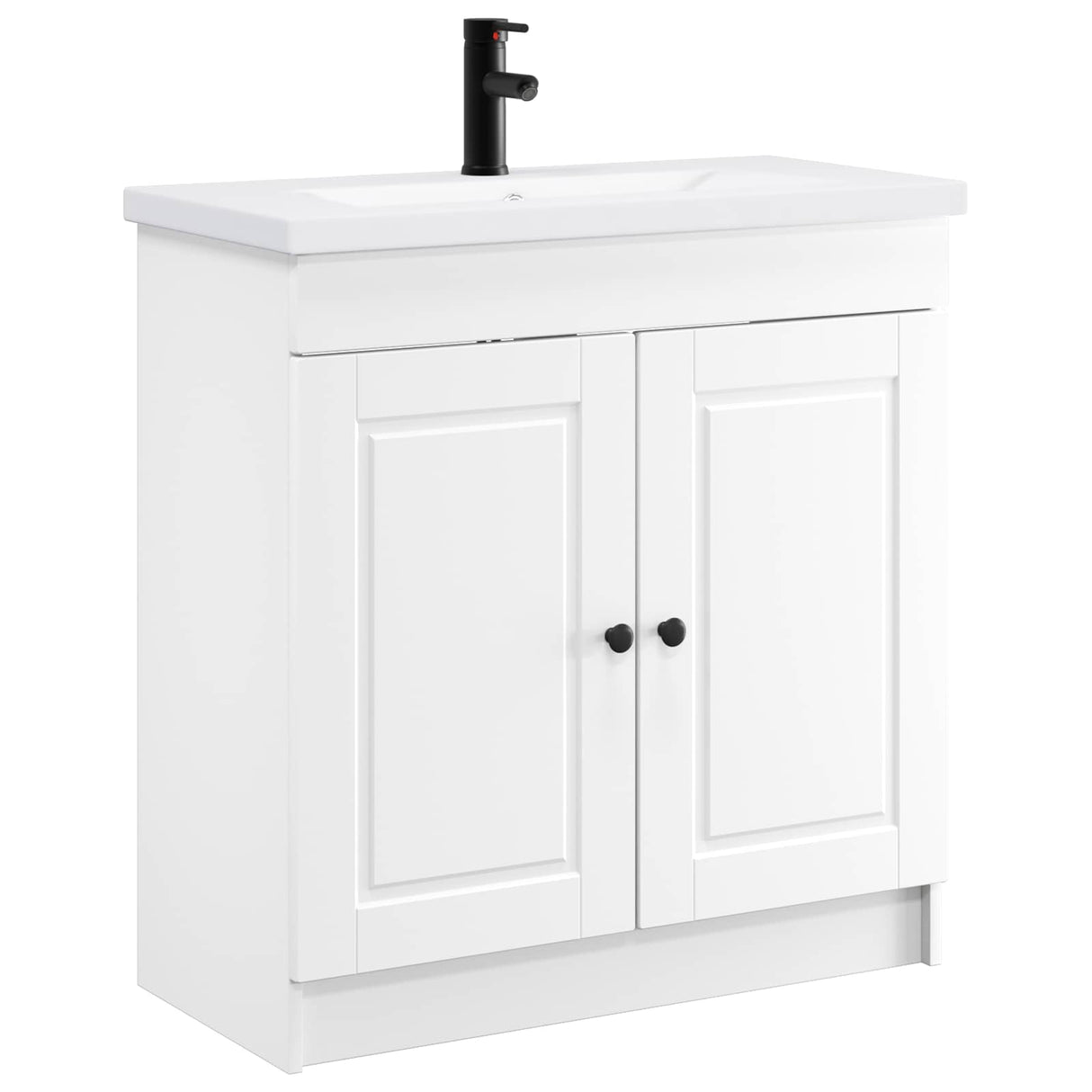 vidaXL Badkamermeubel Set Wit 56 x 37,5 x 81 cm Bewerkt hout