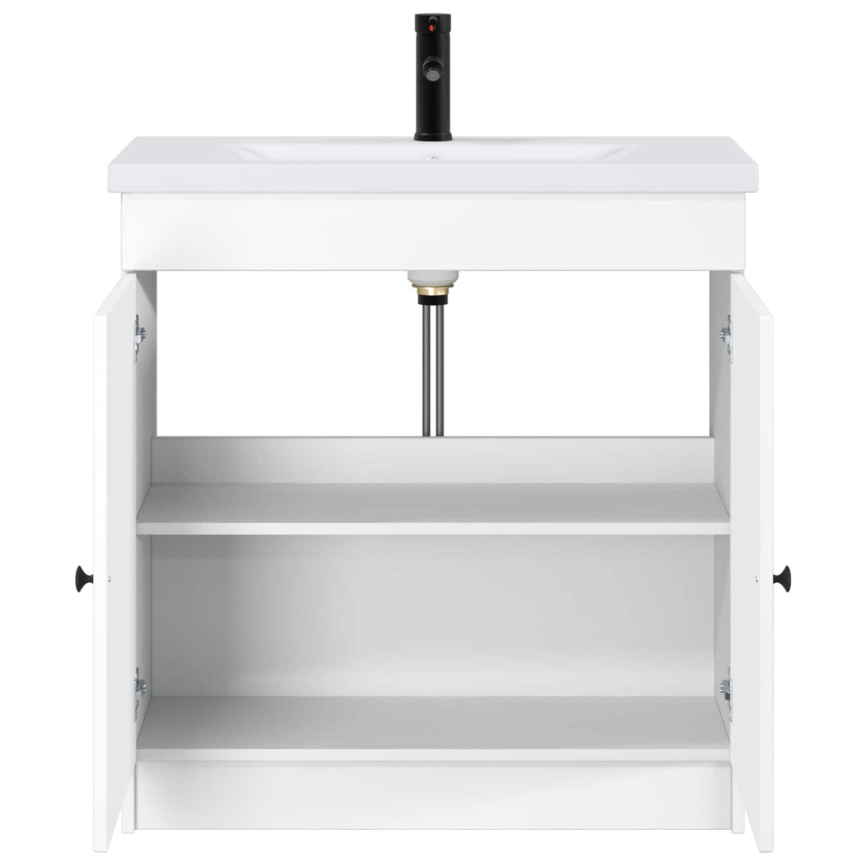 vidaXL Badkamermeubel Set Wit 56 x 37,5 x 81 cm Bewerkt hout