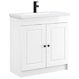 vidaXL Badkamermeubel Set Wit 56 x 37,5 x 81 cm Bewerkt hout