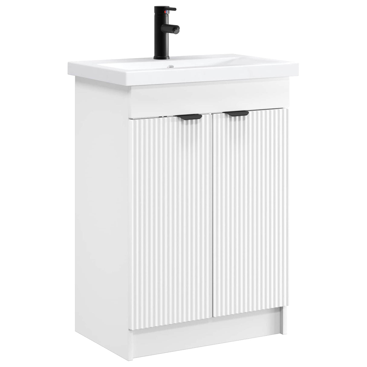 vidaXL Badkamermeubel Set Wit 56 x 37,5 x 81 cm Bewerkt hout