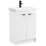 vidaXL Badkamermeubel Set Wit 56 x 37,5 x 81 cm Bewerkt hout